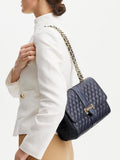 Aspinal of London Lottie large quilted pebble leather shoulder bag (British brand)