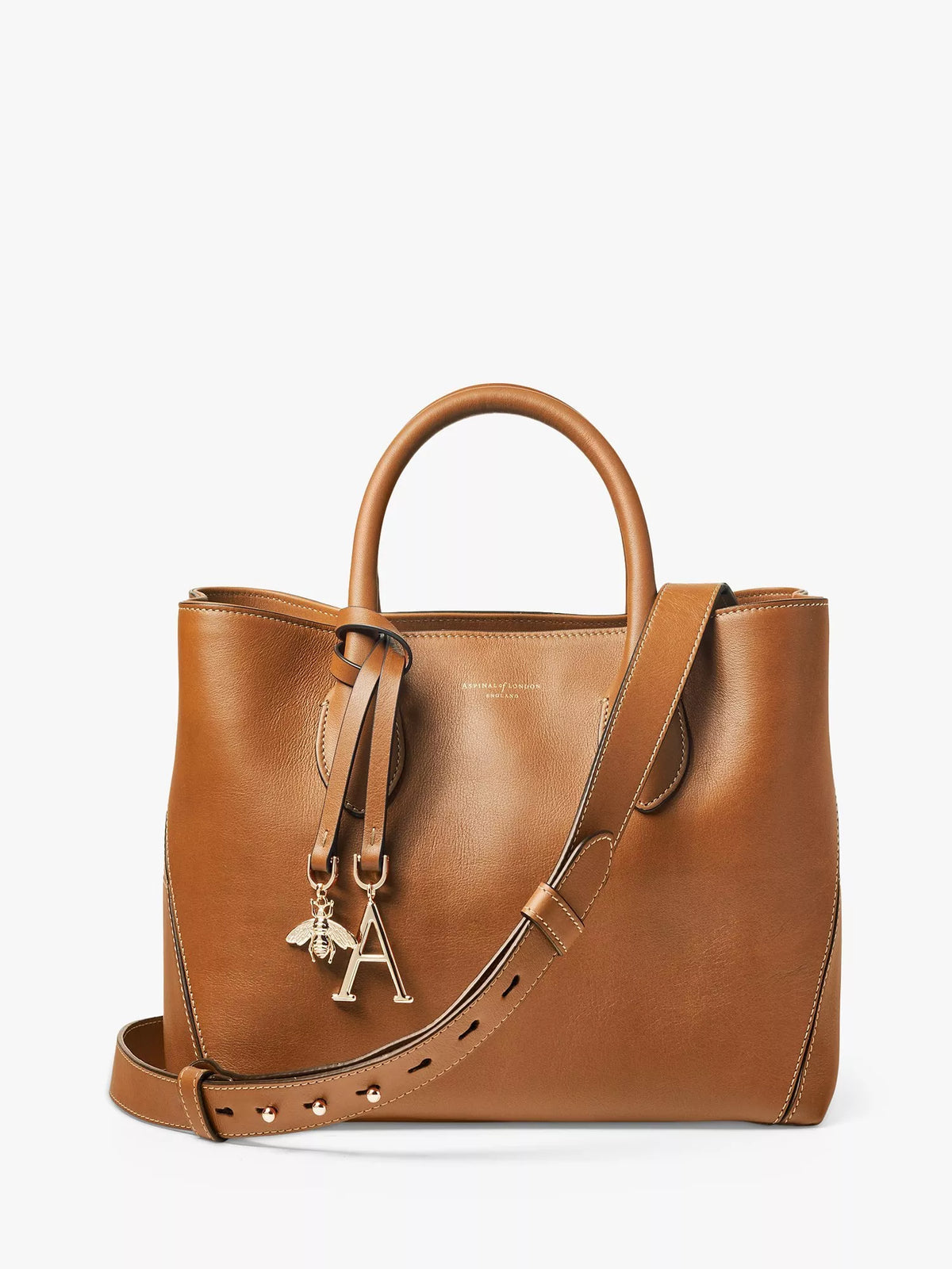 Aspinal of London smooth leather tote bag - British product