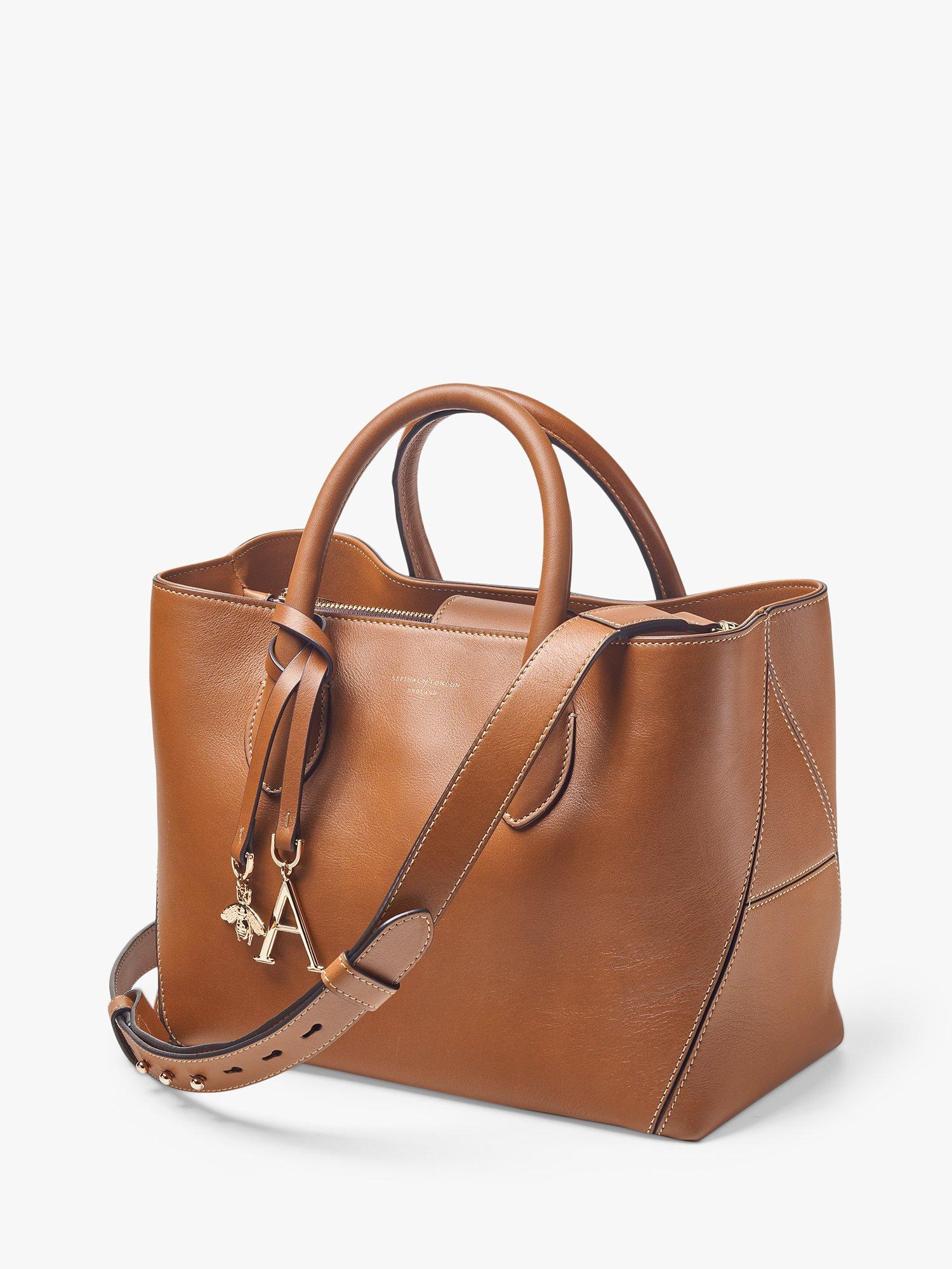 Aspinal of London smooth leather tote bag - British product