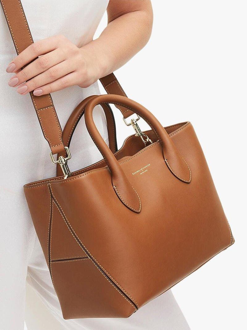 Aspinal of London smooth leather tote bag - British product