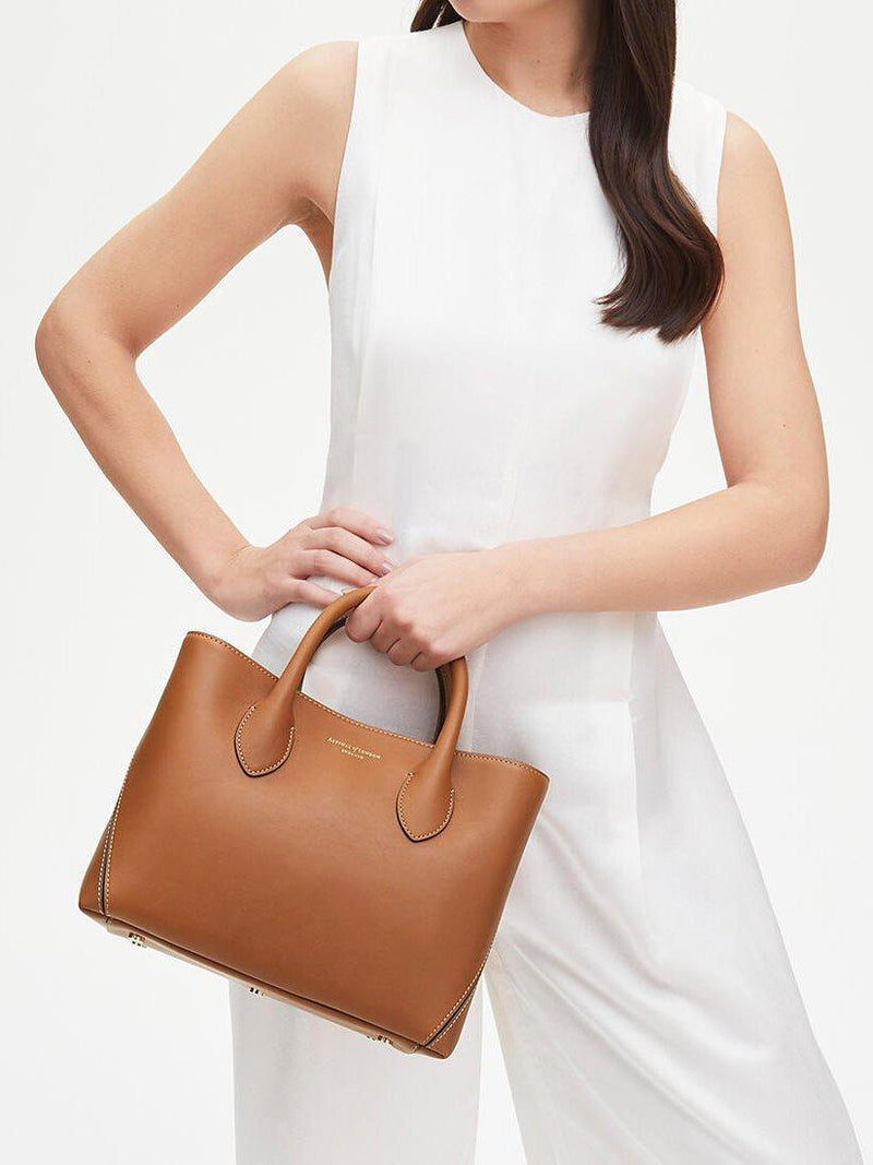 Aspinal of London smooth leather tote bag - British product