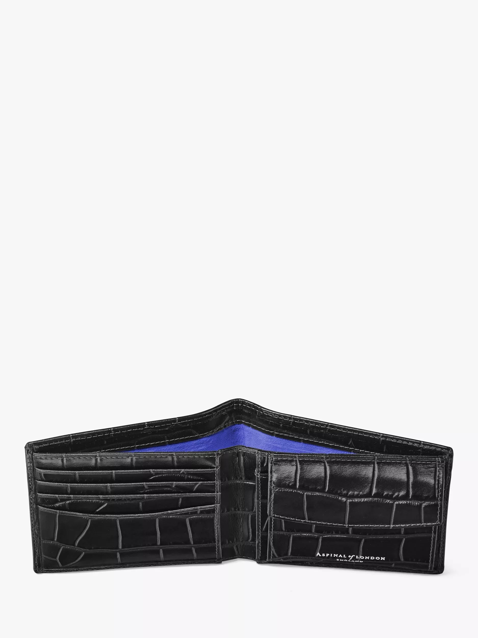 Aspinal of London croc leather coin wallet, imported from the UK
