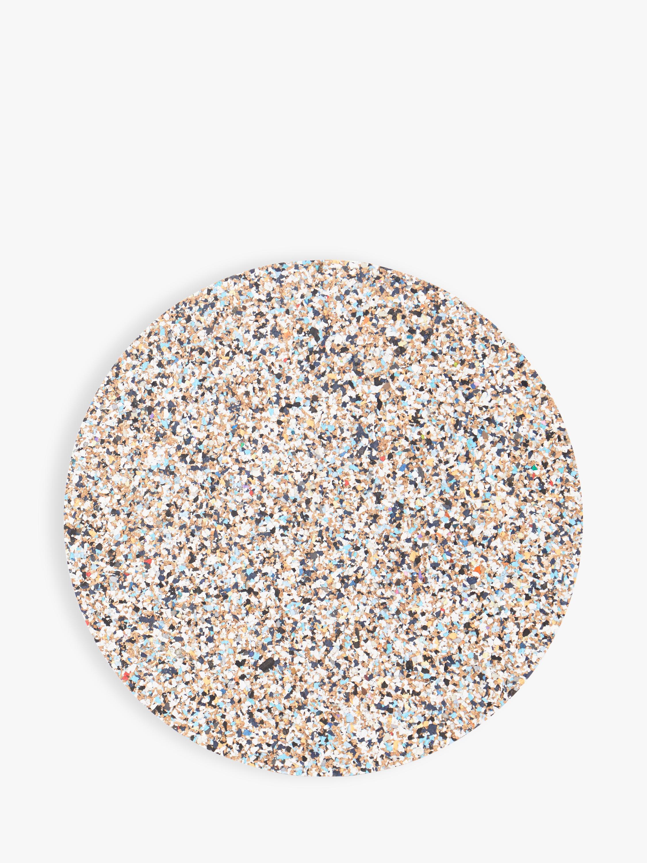 LIGA Beach Clean cork round placemats Multi set of 4, UK version