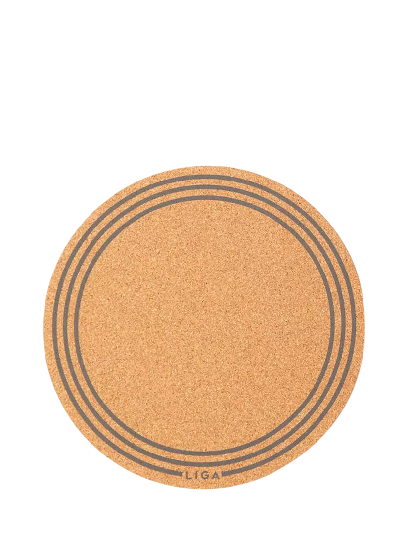 LIGA round cork placemats set of 6 natural, imported from the UK