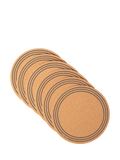 LIGA round cork placemats set of 6 natural, imported from the UK