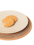LIGA round cork placemats set of 6 natural, imported from the UK