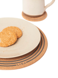 LIGA cork coasters set of 6 natural - British product
