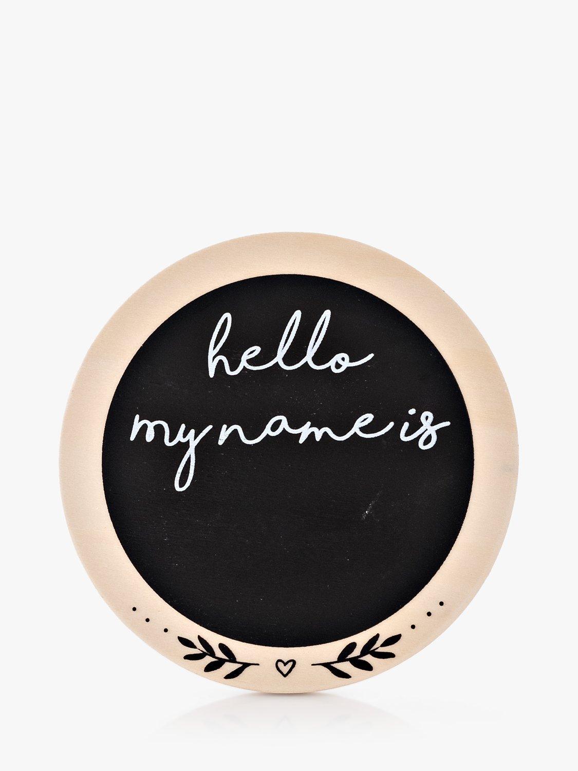 John Lewis baby arrival plaque plywood chalkboard design, UK version