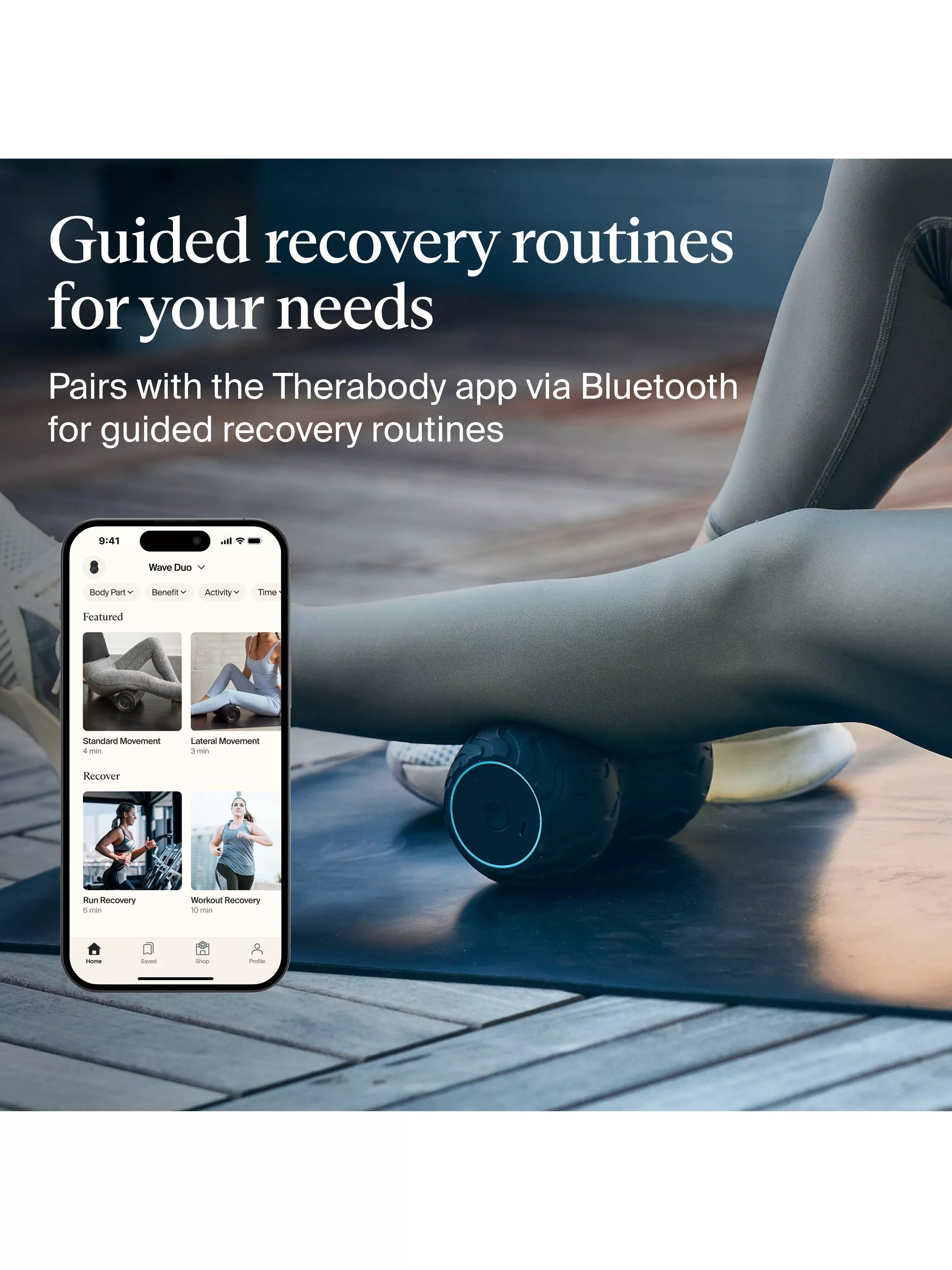 Therabody Wave Duo smart vibrating roller - British product