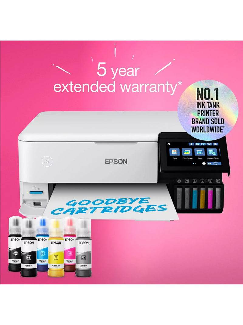 Epson EcoTank ET-8500 printer A4 white, imported from the UK