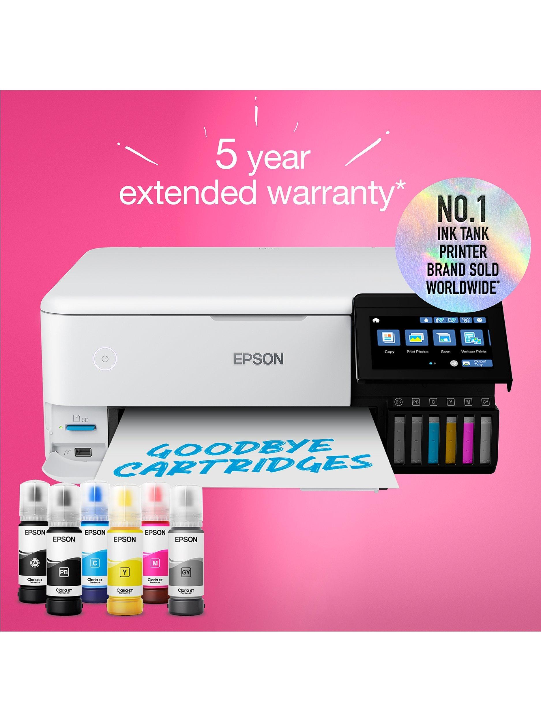 Epson EcoTank ET-8500 printer A4 white, imported from the UK