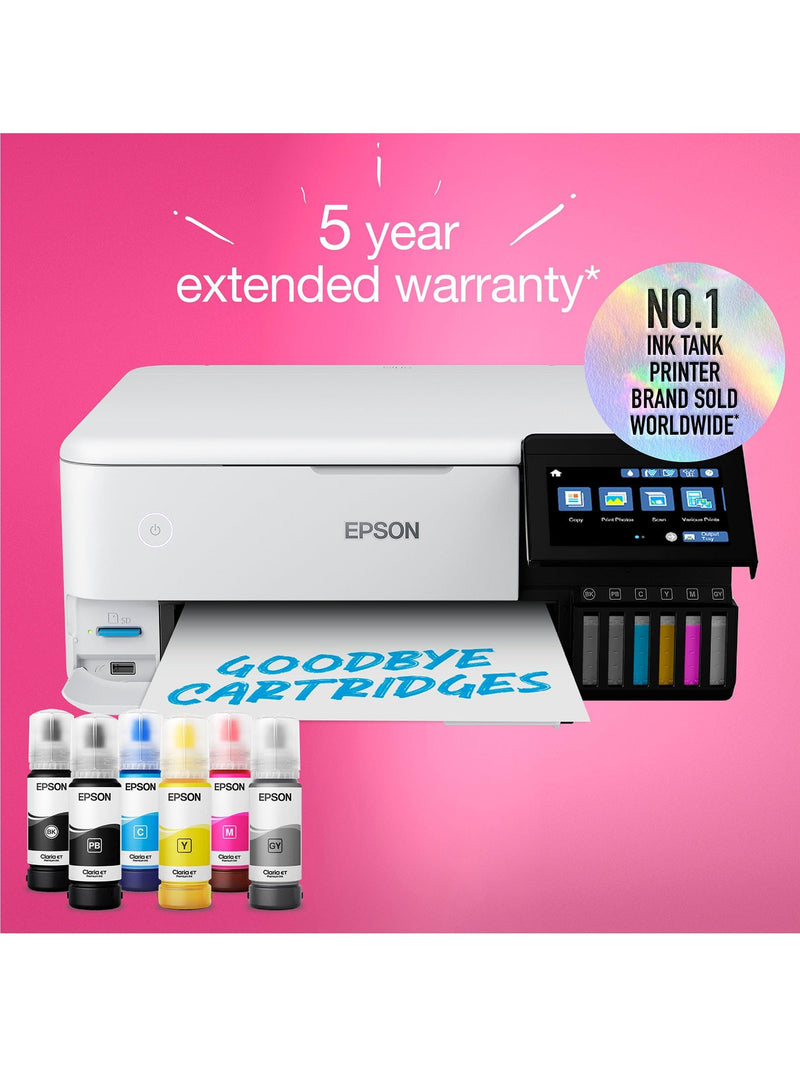 Epson EcoTank ET-8500 printer A4 white, imported from the UK
