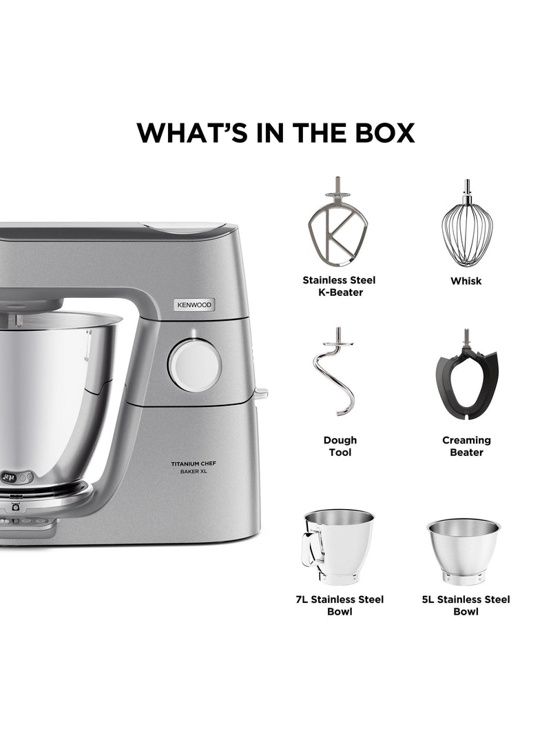 Kenwood Titanium Chef Baker XL stand mixer 7L (British brand)