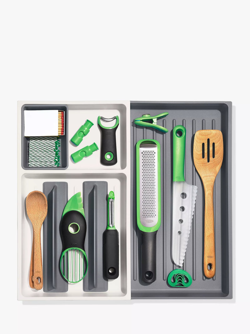 OXO Good Grips grey drawer organizer - British product