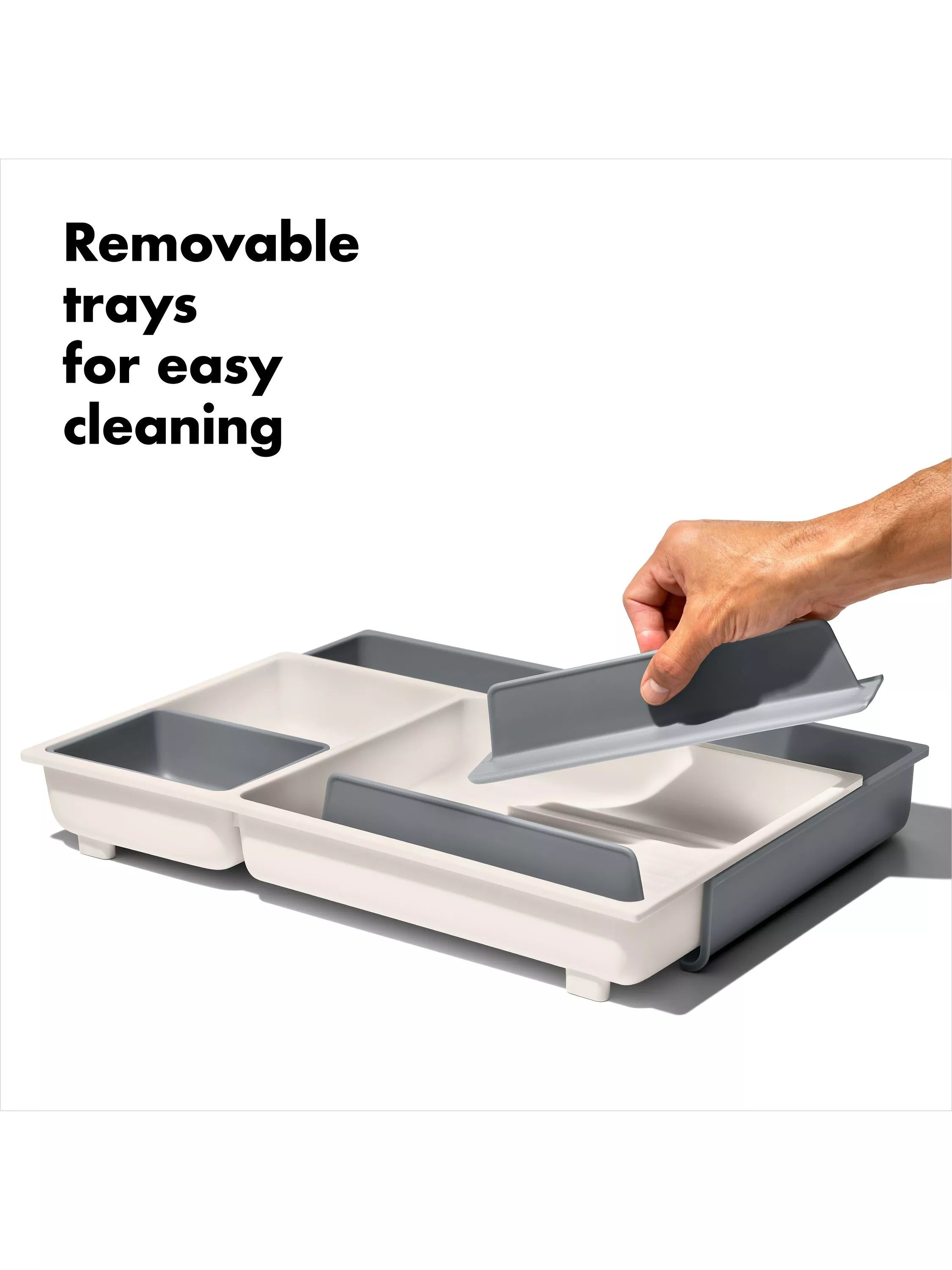 OXO Good Grips grey drawer organizer - British product