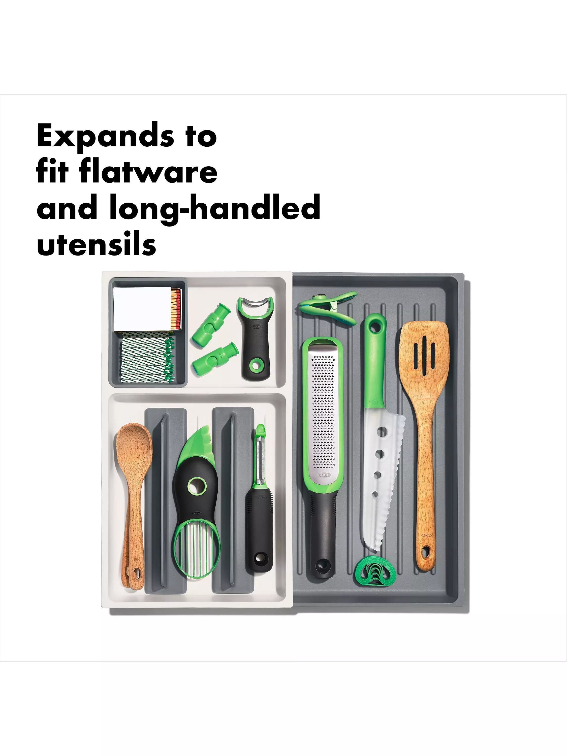 OXO Good Grips grey drawer organizer - British product