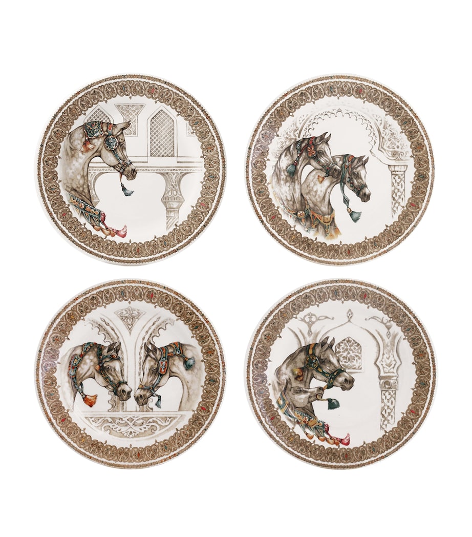 Gien Set of 4 Chevaux du Vent Dessert Plates (22cm)
