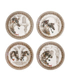 Gien Set of 4 Chevaux du Vent Dessert Plates (22cm)