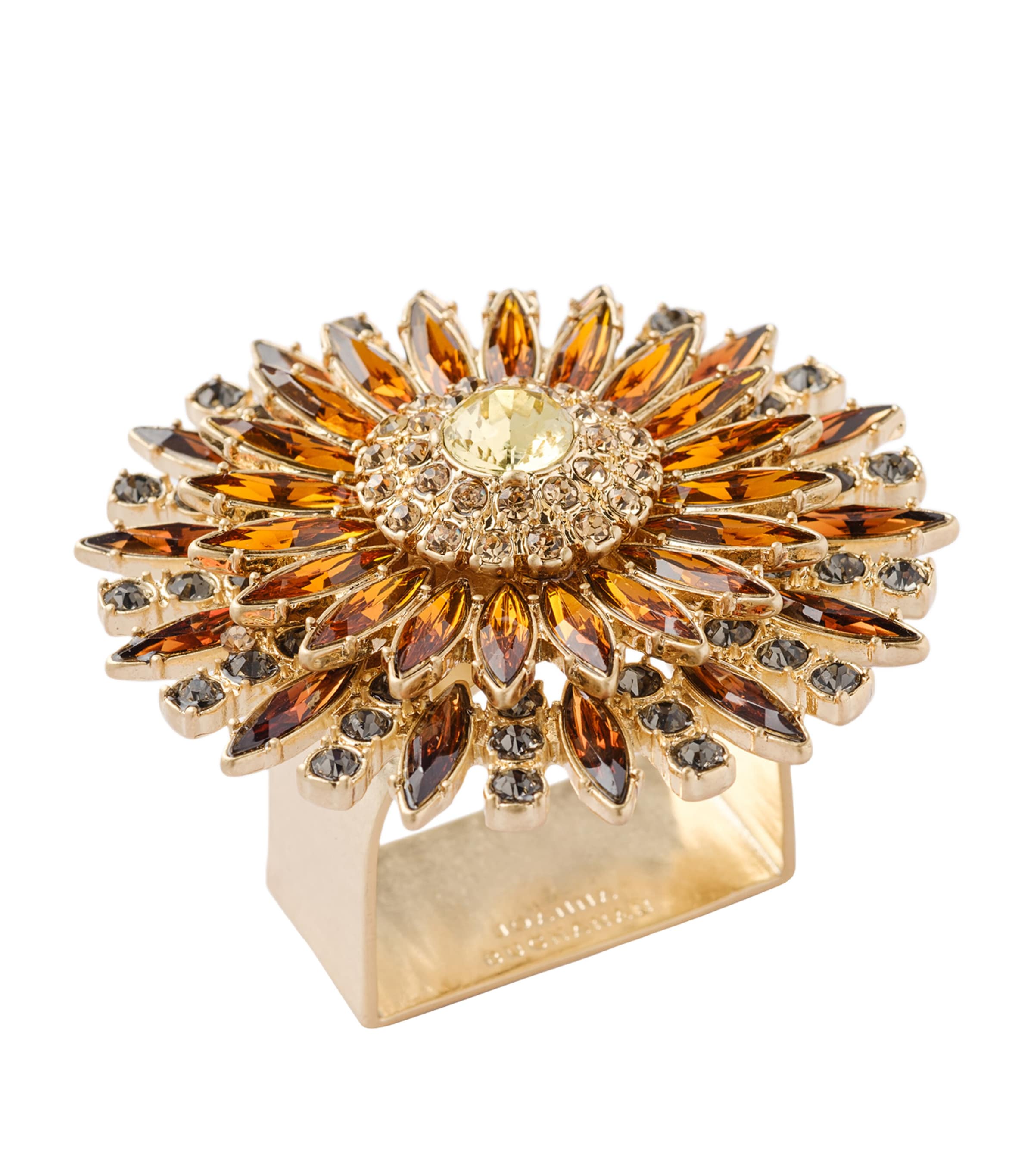 Joanna Buchanan crystal flower napkin rings set of 4 (British brand)
