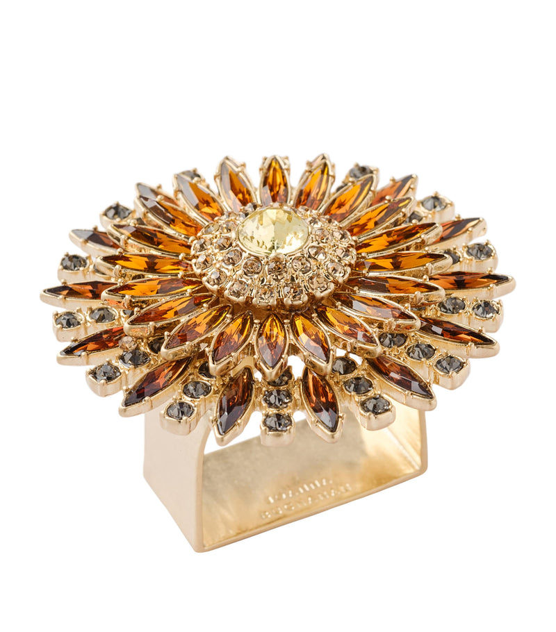 Joanna Buchanan crystal flower napkin rings set of 4 (British brand)