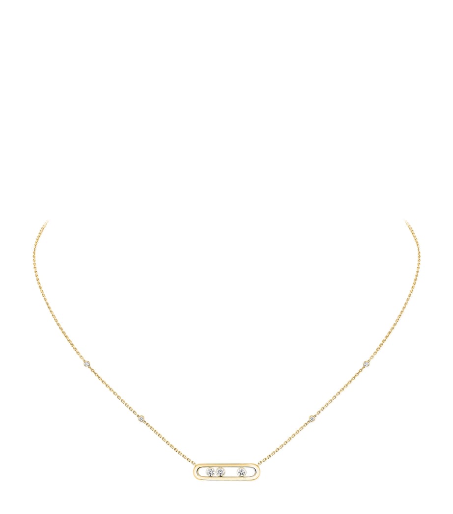 Messika Baby Move Classique yellow gold diamond necklace 45cm (British brand)