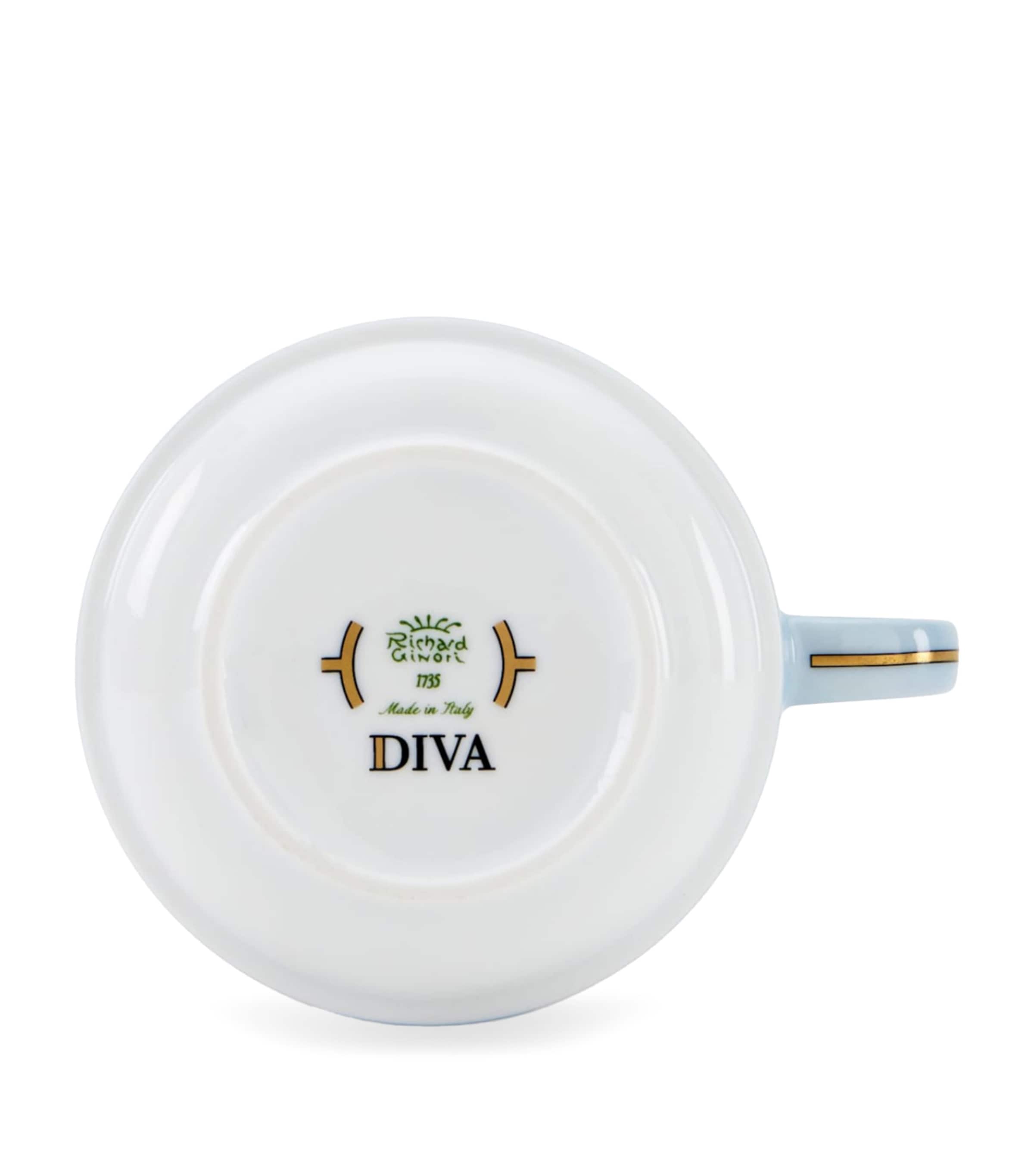 GINORI 1735 Colonna Diva Celeste teacup, UK version