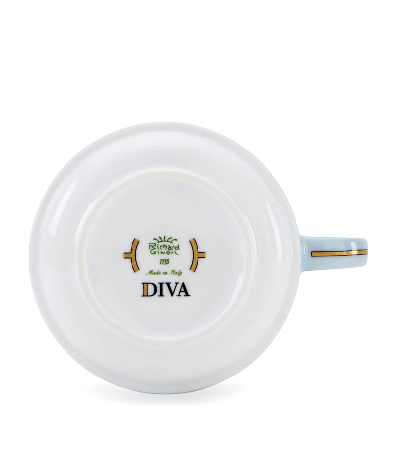 GINORI 1735 Colonna Diva Celeste teacup, UK version