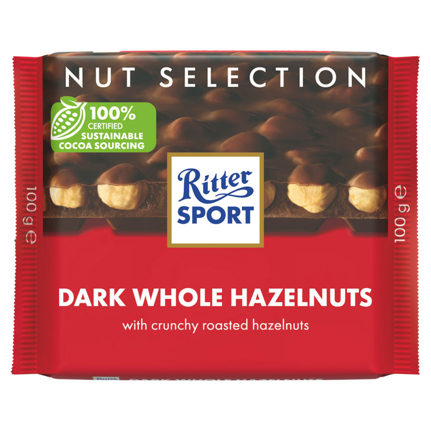 Ritter Sport Sport Nut Selection Dark Whole Hazelnuts GOODS ASDA   