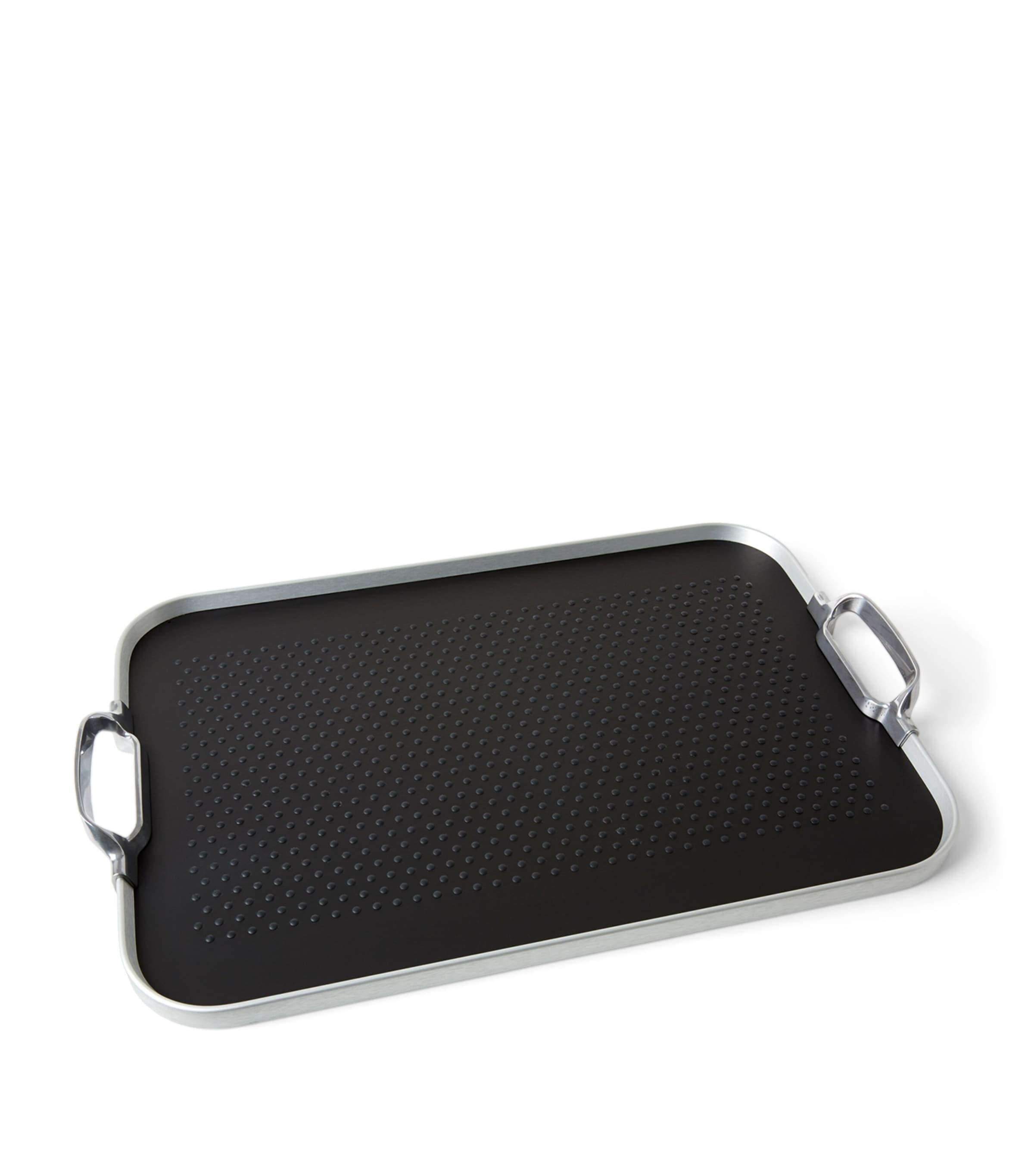 Kaymet cut-out serving tray anodised aluminium, imported from the UK