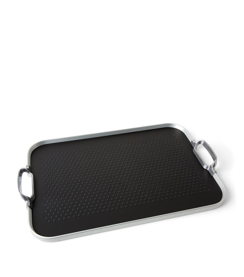 Kaymet cut-out serving tray anodised aluminium, imported from the UK