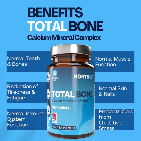Northumbria Health Total Bone calcium complex 180 tablets - British product