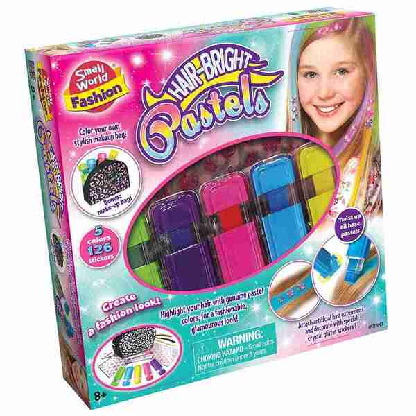 Small World Toys Hair Brite Pastels Kit, imported from the UK