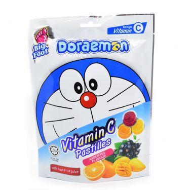 Big Foot Doraemon vitamin C pastilles assorted flavour 6 packs, UK version