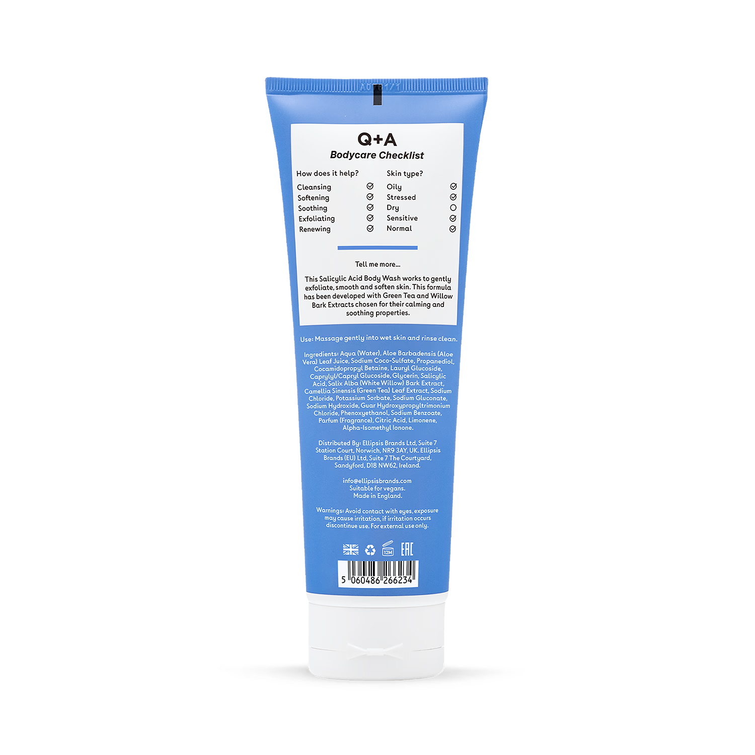 Q+A Salicylic Acid Body Wash Watermelon 250ml, UK version