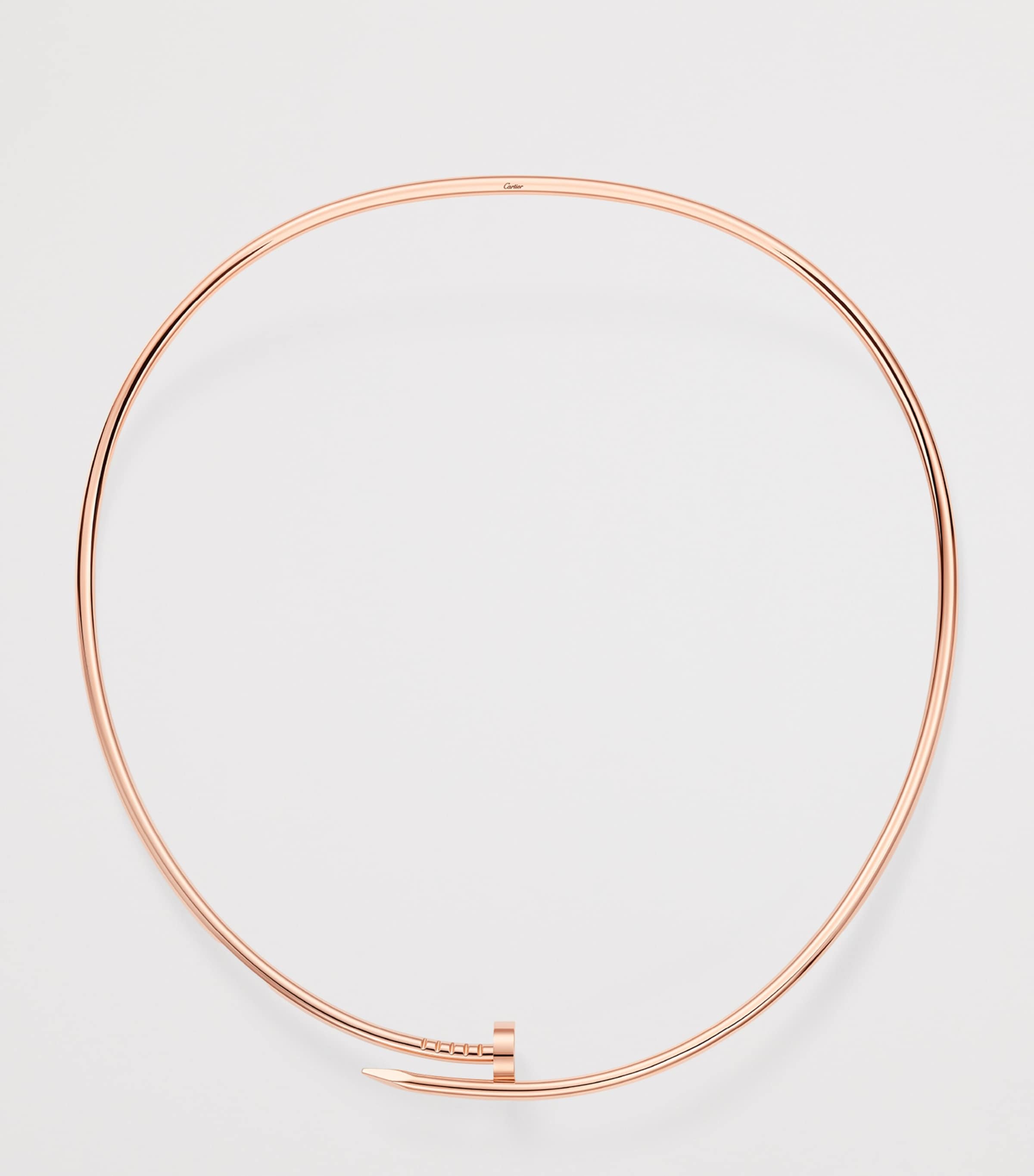 Cartier Juste un Clou rose gold diamond torque necklace (British brand)