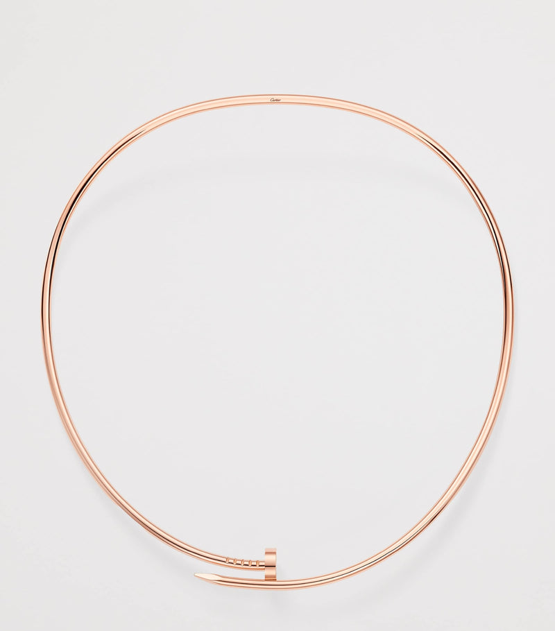 Cartier Juste un Clou rose gold diamond torque necklace (British brand)