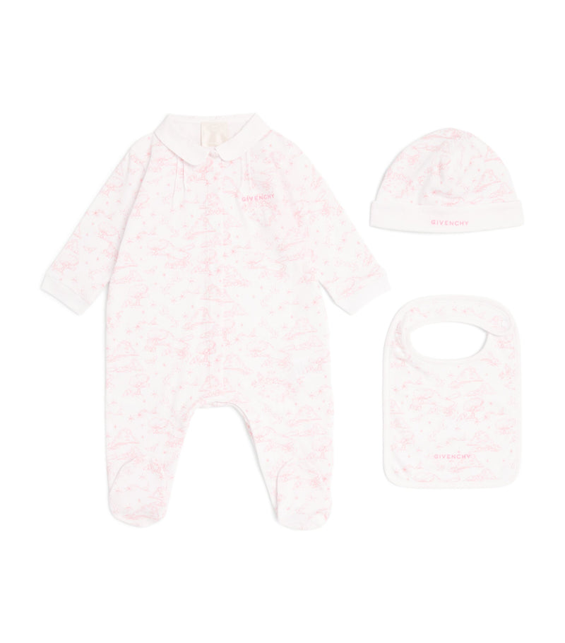 Givenchy Kids cotton all-in-one, hat and bib set for 1-18 months, UK version
