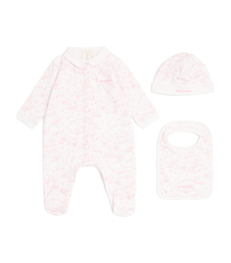 Givenchy Kids cotton all-in-one, hat and bib set for 1-18 months, UK version