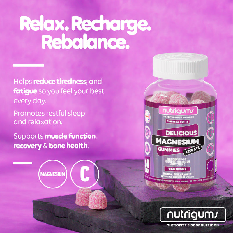 Nutrigums magnesium citrate gummies 60 count - British product