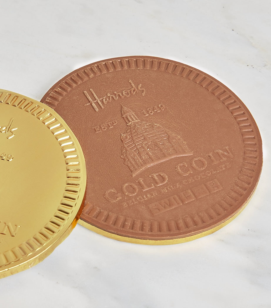 Harrods milk chocolate gold coin 125g, UK version