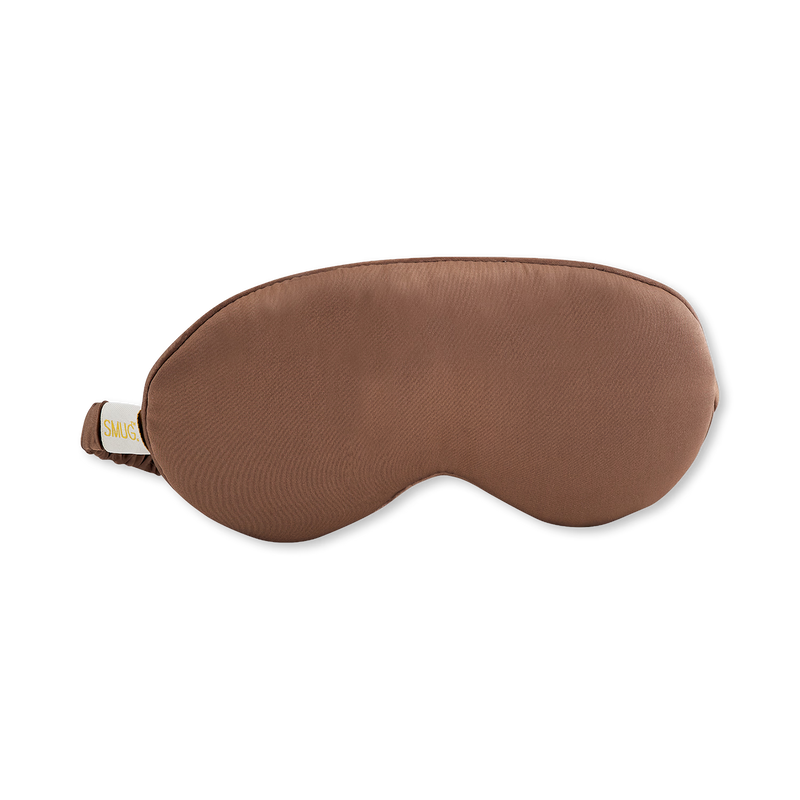 Smug Cloud padded satin sleep mask Mocha, UK version