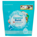 Sainsbury's Coconut Burst Bio Laundry Capsules 24x19g GOODS Sainsburys   