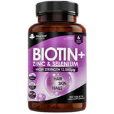 Biotin Hair Growth Vitamins 12,000mcg - Enriched with Zinc GOODS Superdrug   