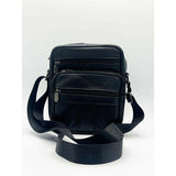 SVNX genuine leather crossbody messenger black - British product