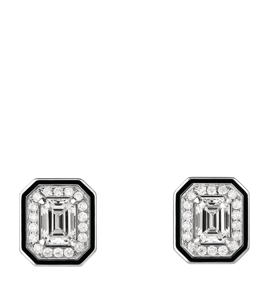 Boucheron white gold diamond Vendôme Liseré earrings, UK version