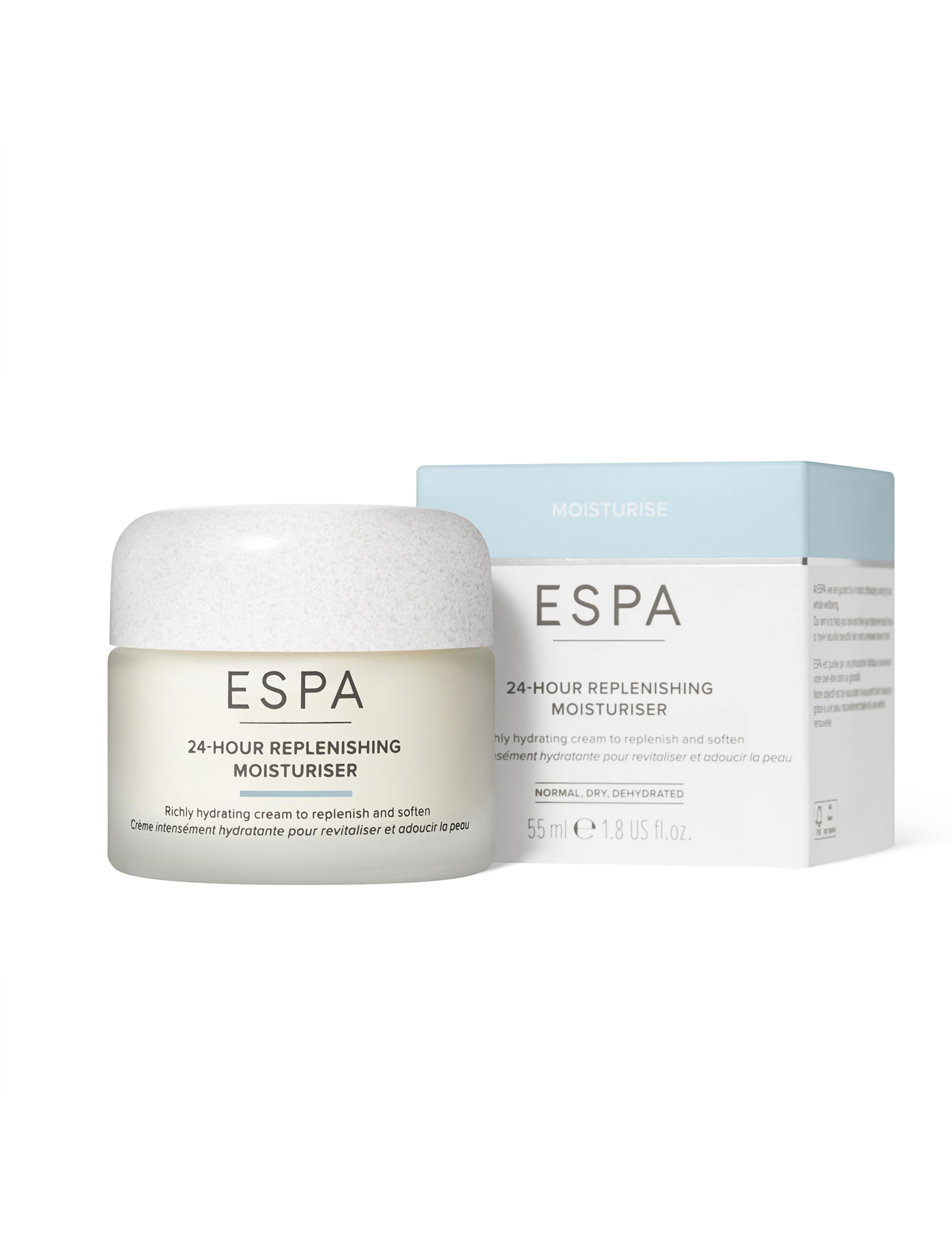 Moisturiser 24-Hour Replenishing 55ml (British brand)