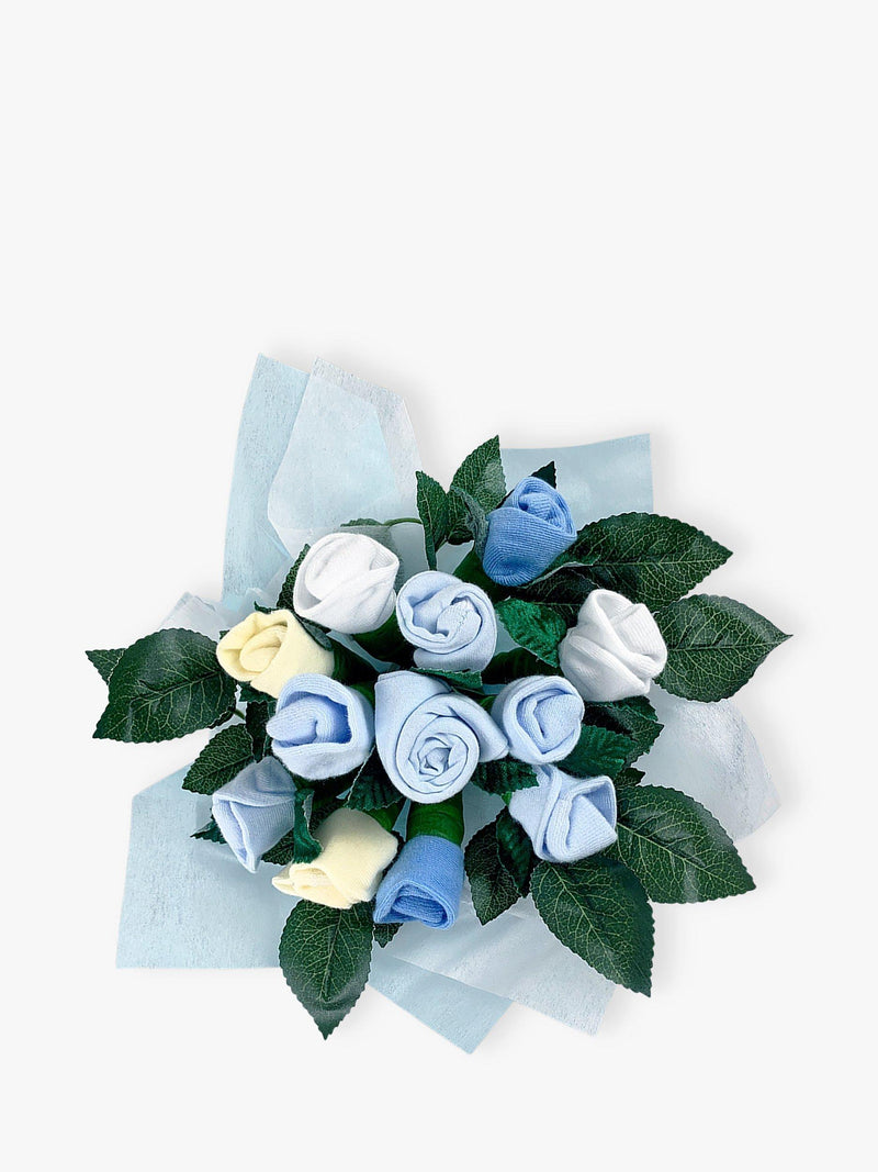 Babyblooms personalised Berkeley Bear welcome baby hamper blue - British product
