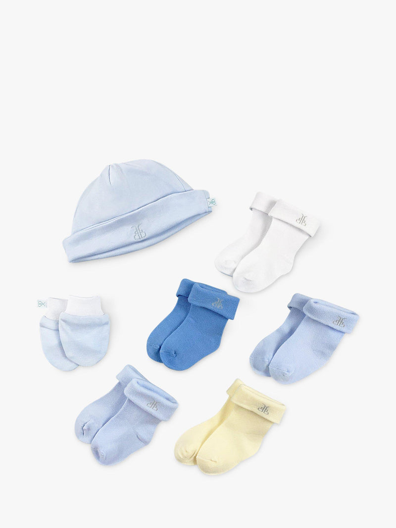 Babyblooms personalised Berkeley Bear welcome baby hamper blue - British product