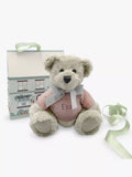 Babyblooms Berkeley Bear Personalised Soft Toy with Bear House Box Light Blue