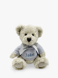 Babyblooms Berkeley Bear personalised soft toy with bear house box, light blue, 20cm high - British product